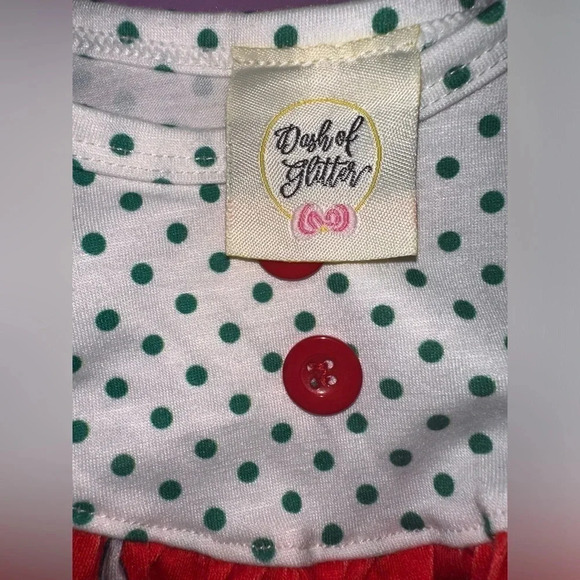 EUC ELEANOR ROSE Christmas Reindeer Polka Dot Dress 6-9 month - Picture 3 of 5